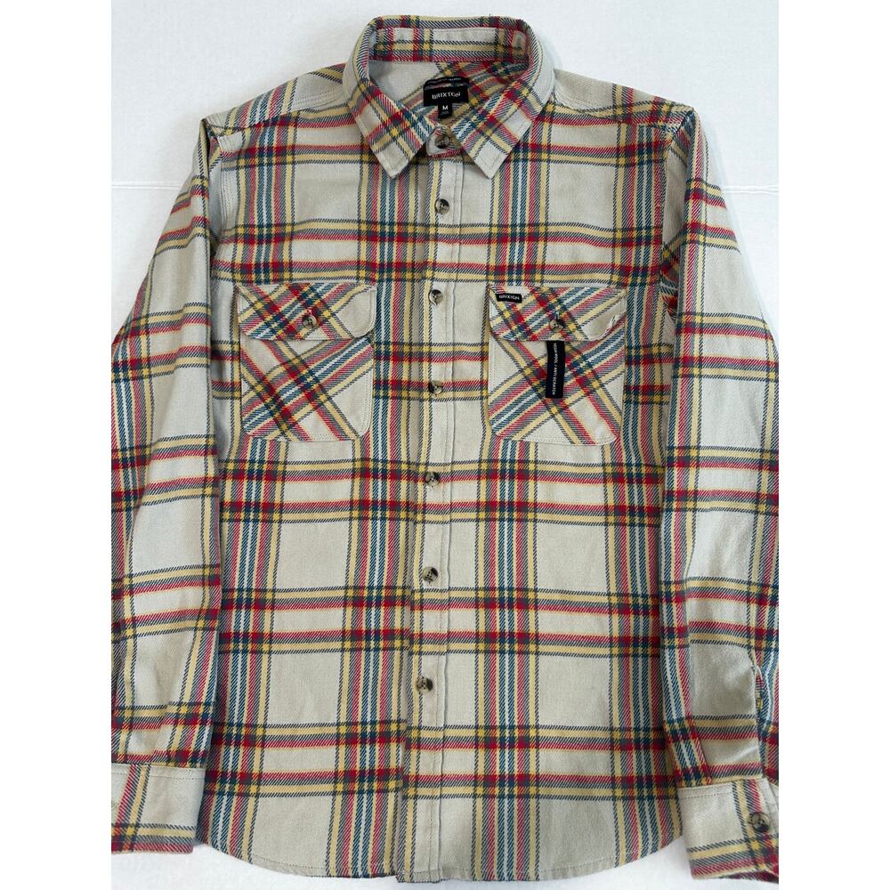 Brixton Heavyweight Plaid Button Front Shirt Mens Medium NWT